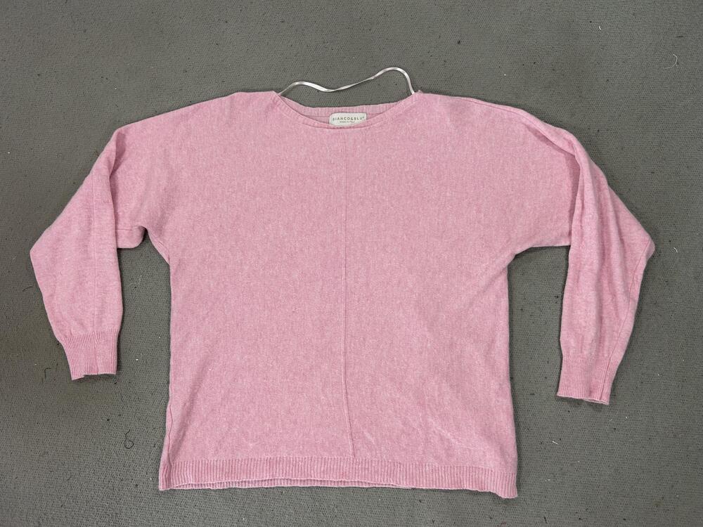 Bianco & Blu Sweater Womens Extra Large Pink Quit Luxury Coquette Cozy Soft